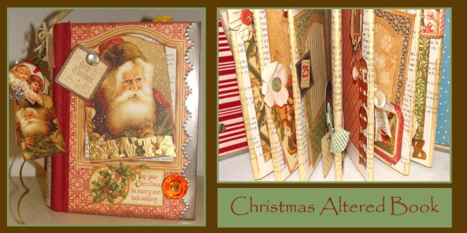 altered christmas book