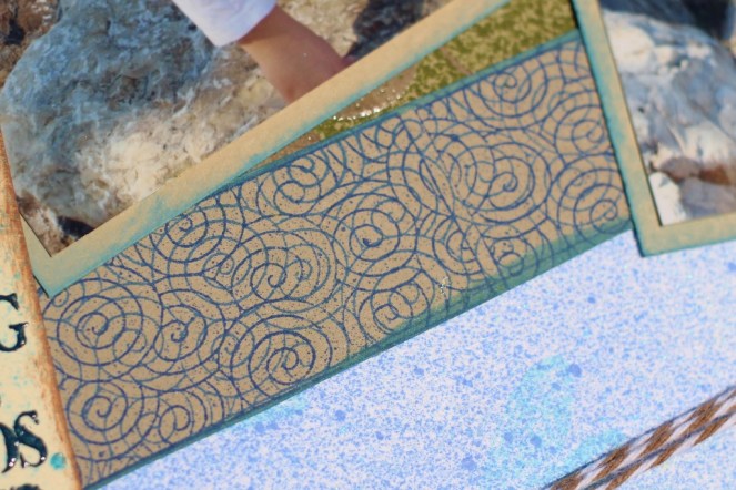 my boys -boy page,nature layout, scrapbook layout,clearsnap,colorbox,pigment ink,mixed media,mixd media inx,chalk ink,heat embossing,collaged page,tami sanders - scroll border (1024x683)