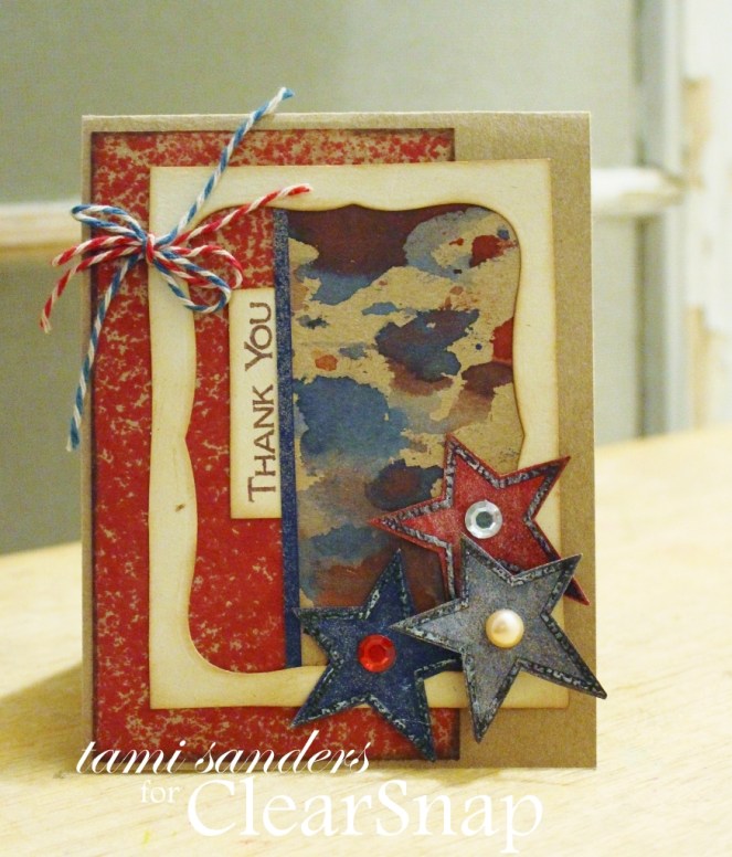 thank you service card_clearsnap_colorbox_patriotic card_ dye ink_4th of july_stamped_top boss_tami sanders wm